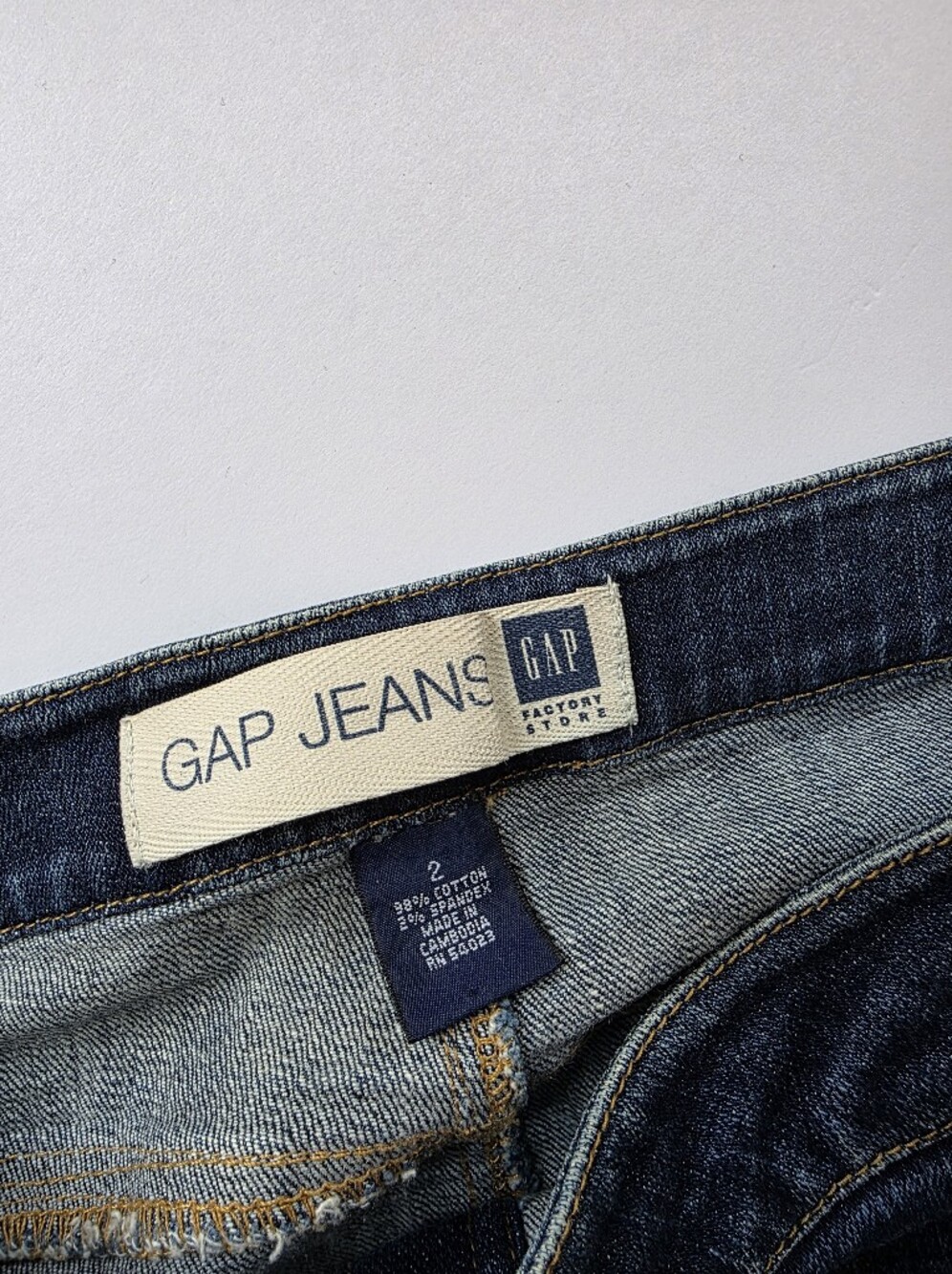 GAP Dark Blue Button-Front Denim Midi Skirt - Picture 2 of 5